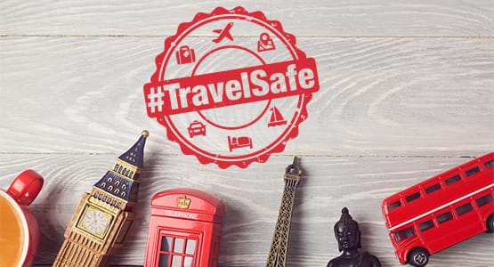 famous city break landmarks and the #TravelSafe stamp